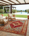 Patio Heritage Collection Area Rug -  Arbor Rectangle Red Green Blue  lifestyle 19