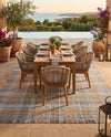 Sustainable Grid Indoor-Outdoor Oasis Collection Area Rug - Savannah Rectangle Desert Gray  lifestyle 76