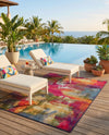 Urban Terrace Collection Area Rug -  Atrium Rectangle Multi  lifestyle 49