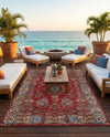 Patio Heritage Collection Area Rug -  Terrace Rectangle Antique Red  lifestyle 4