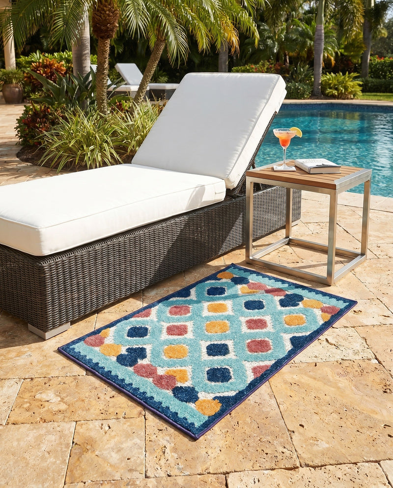 Caribbean Terrace Collection Area Rug -  Tobago Rectangle Ivory  lifestyle 16