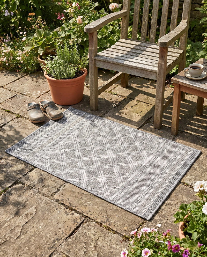 Savannah Pergola Collection Area Rug - Savannah Rectangle Gray  lifestyle 21