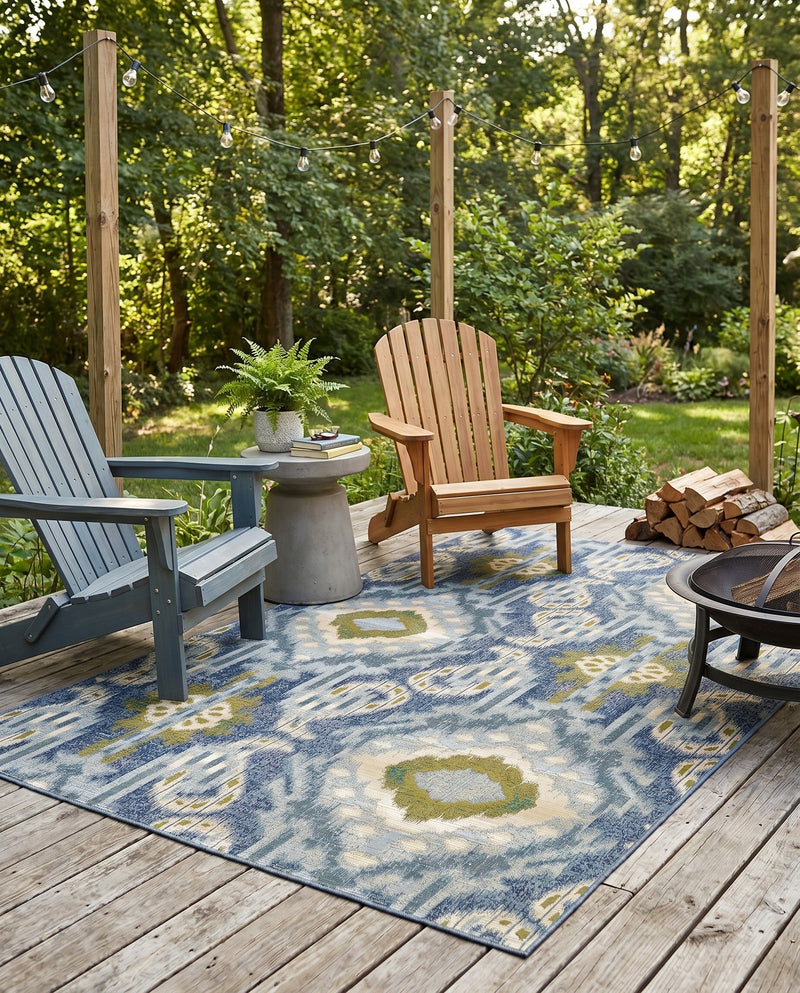 Urban Terrace Collection Area Rug -  Vista Rectangle Blue  lifestyle 23