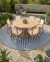 Urban Terrace Collection Area Rug -  Astoria (Blue) Round Blue  lifestyle 56