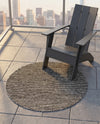 Jill Zarin Sedona Oasis Outdoor Collection Area Rug - Coconino (Black Sky) Round Black Sky  lifestyle 55