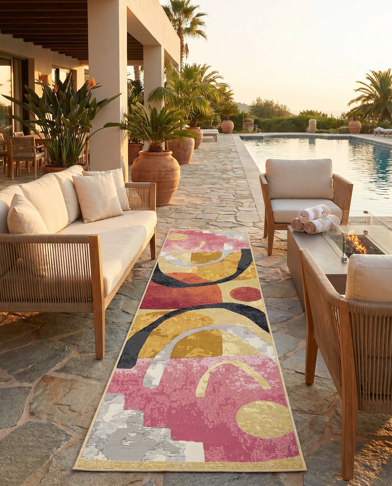 Urban Terrace Collection Area Rug -  Skyline Runner Multi  lifestyle 73