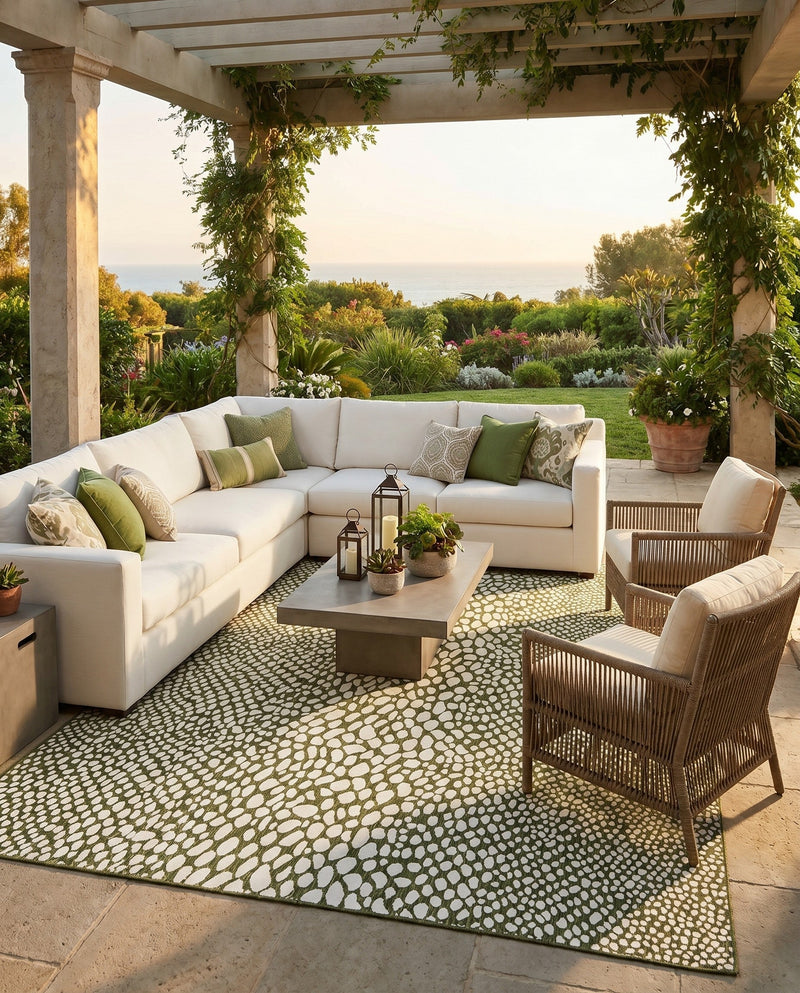 Urban Oasis Rugs Collection Area Rug -  Terrace (Green) Square Green  lifestyle 30