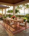 Terrace Fringe Collection Area Rug - Veranda (Rust Red) Rectangle Rust Red  lifestyle 35