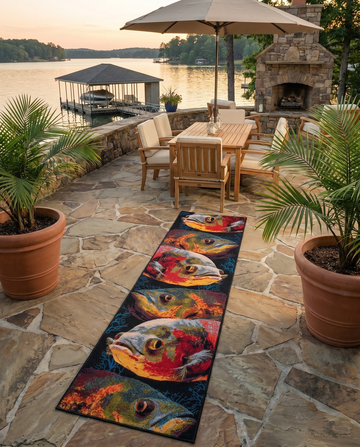 Seaside Haven Rugs Collection Area Rug -  Harbor Runner Multi  lifestyle 78