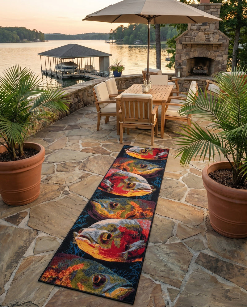 Seaside Haven Rugs Collection Area Rug -  Harbor Runner Multi  lifestyle 78