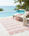 Sustainable Grid Indoor-Outdoor Oasis Collection Area Rug - Savannah Rectangle Pink  lifestyle 22