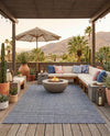 Jill Zarin Sedona Oasis Outdoor Collection Area Rug - Coconino (Navy Sky) Rectangle Navy Sky  lifestyle 15