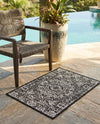 Patio Heritage Collection Area Rug - Savannah (Charcoal Gray) Rectangle Charcoal Gray  lifestyle 28