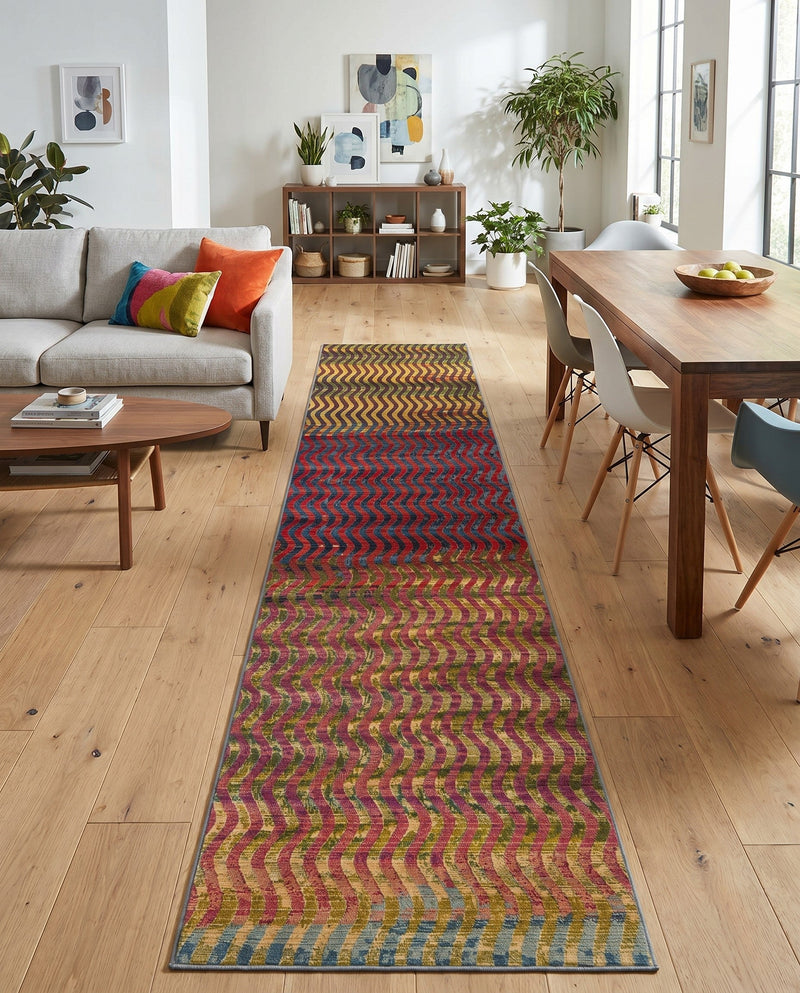 Urban Terrace Collection Area Rug -  Walkway Runner Multi  lifestyle 63