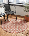 Savannah Pergola Collection Area Rug -  Pergola (Rust Red) Round Rust Red  lifestyle 65