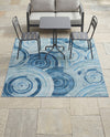 Urban Terrace Collection Area Rug -  Parkside Square Light Blue  lifestyle 31