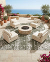 Desert Nomad Terrace Collection Area Rug - Sahara (Green) Square Green  lifestyle 71