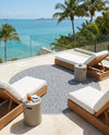 Urban Oasis Rugs Collection Area Rug -  Rooftop (Blue) Round Blue  lifestyle 83