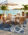 Seaside Haven Rugs Collection Area Rug - Harbor Rectangle Navy Blue  lifestyle 3