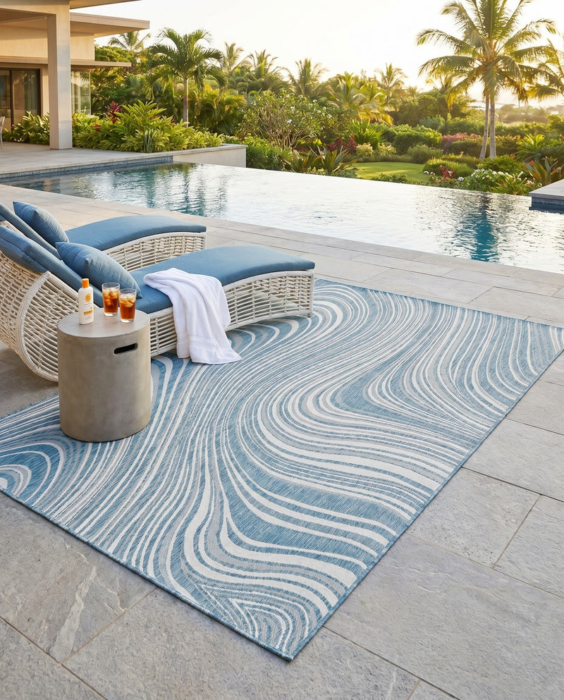 Urban Terrace Collection Area Rug - Soho Rectangle Light Aqua  lifestyle 41