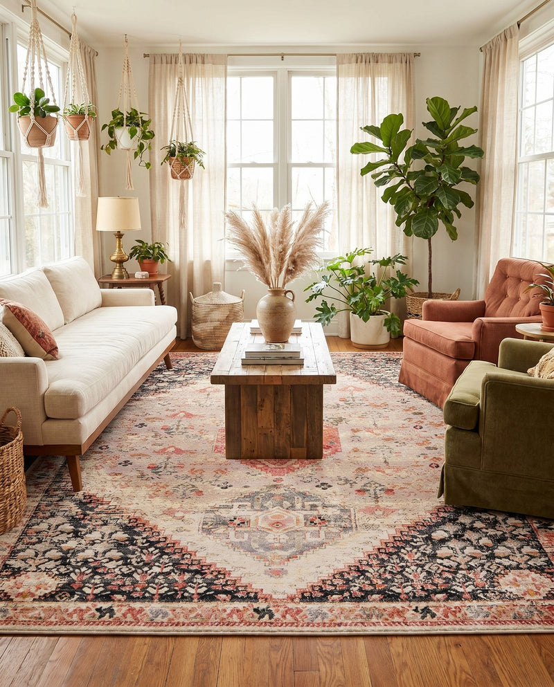 Patio Heritage Collection Area Rug -  Meadow Rectangle Multi  lifestyle 10