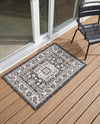 Tribal Terrace Treasures Collection Area Rug -  Incan Isle (Charcoal Gray) Rectangle Charcoal Gray  lifestyle 21