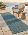 Seaside Serenity Collection Area Rug - Veranda (Teal) Runner Teal  lifestyle 32