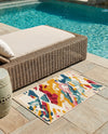 Outdoor Marrakesh Collection Area Rug -  Meknes Rectangle Multi  lifestyle 5