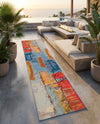 Urban Terrace Collection Area Rug -  Arbour Runner Multi  lifestyle 77
