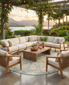 Seaside Blooms Collection Area Rug -  Shalimar Round Soft Blue  lifestyle 63