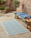 Urban Oasis Rugs Collection Area Rug -  Rooftop (Teal) Rectangle Teal  lifestyle 6