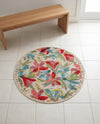 Outdoor Marrakesh Collection Area Rug -  Midelt Round Multi  lifestyle 78