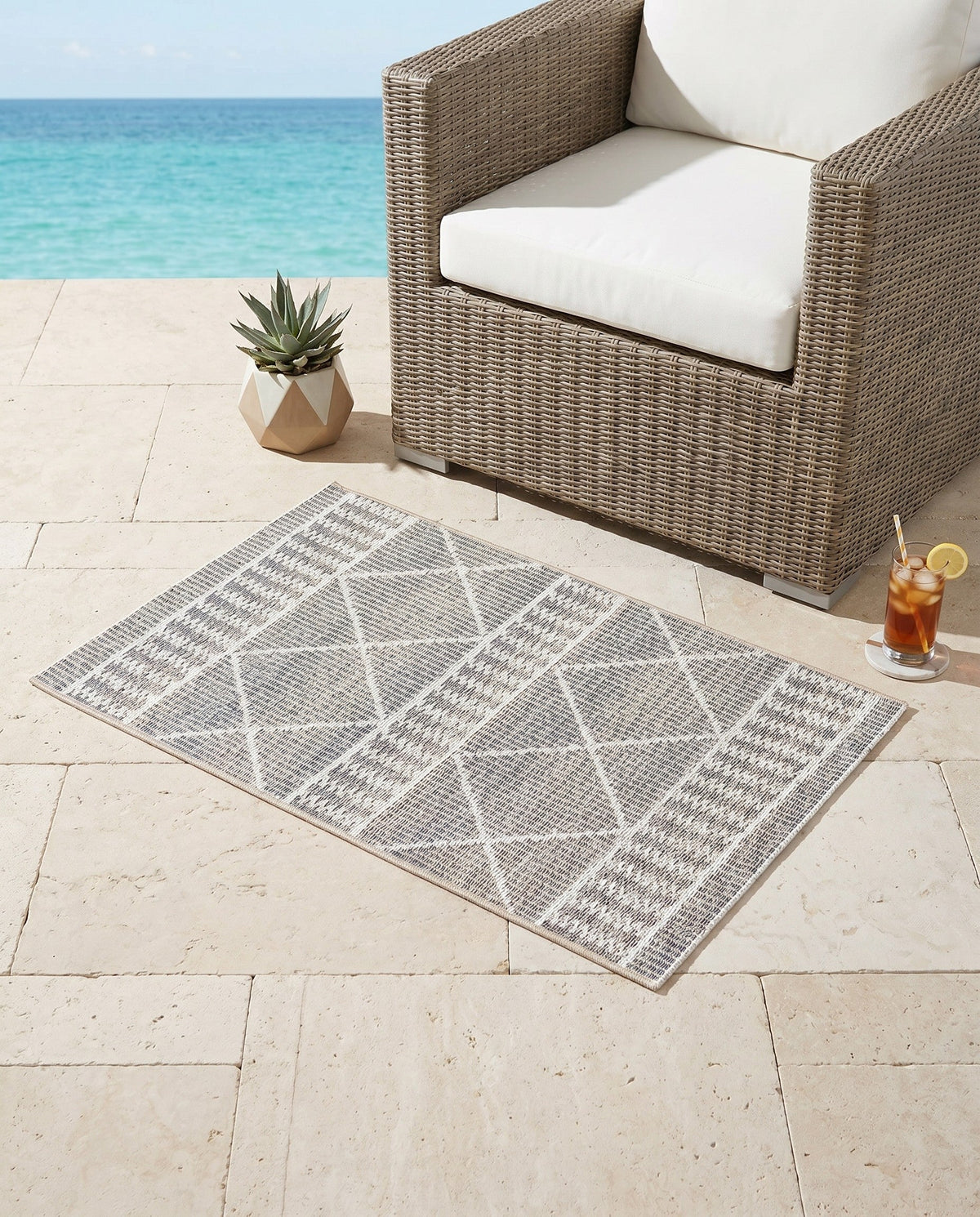 Savannah Pergola Collection Area Rug -  Glade Rectangle Gray  lifestyle 32