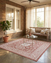 Tribal Terrace Treasures Collection Area Rug -  Incan Isle (Rust Red) Square Rust Red  lifestyle 39