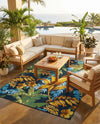 Seaside Blooms Collection Area Rug -  Grove Rectangle Multi  lifestyle 28