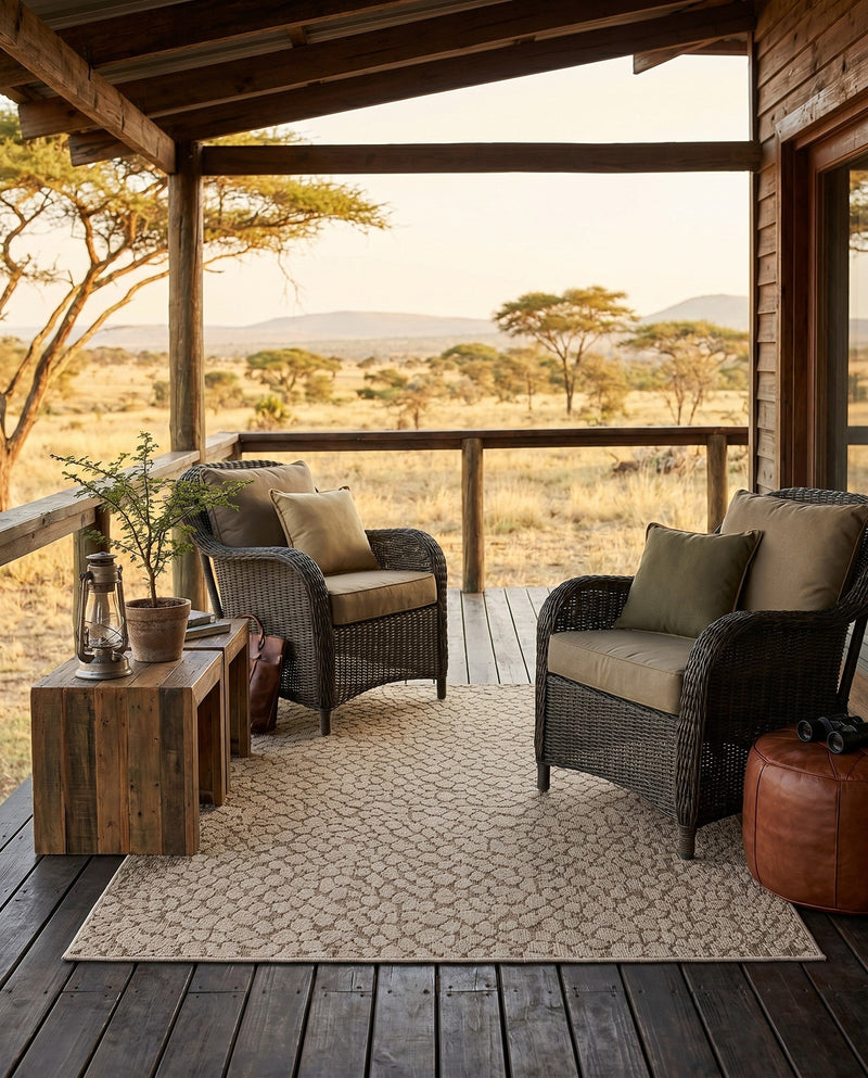 Savannah Escape Collection Area Rug - Mara Rectangle Khaki  lifestyle 13