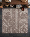 Desert Nomad Terrace Collection Area Rug - Sahara (Brown) Square Brown  lifestyle 30