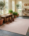 Seaside Stripes Collection Area Rug -  Boardwalk (Red) Rectangle Red  lifestyle 22
