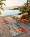 Urban Terrace Collection Area Rug -  Arbour Runner Multi  lifestyle 60