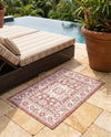 Tribal Terrace Treasures Collection Area Rug -  Incan Isle (Rust Red) Rectangle Rust Red  lifestyle 41