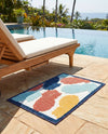 Caribbean Terrace Collection Area Rug -  Nevis Rectangle White  lifestyle 16