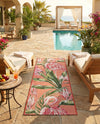 Seaside Blooms Collection Area Rug -  Kyoto Runner Coral  lifestyle 71