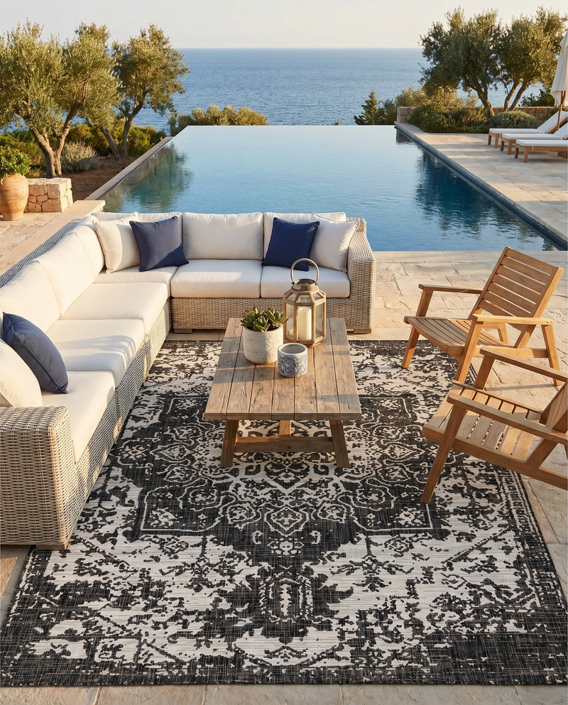 Urban Oasis Rugs Collection Area Rug -  Penthouse (Charcoal Gray) Rectangle Charcoal Gray  lifestyle 18