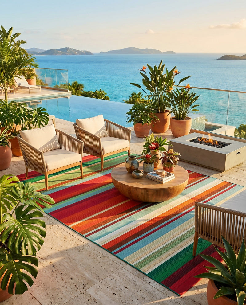 Urban Terrace Collection Area Rug -  Canopy Rectangle Multi  lifestyle 7