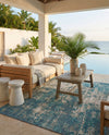 Seaside Haven Rugs Collection Area Rug -  Schooner Square Blue  lifestyle 38