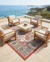 Patio Heritage Collection Area Rug - Veranda Square Multi  lifestyle 75