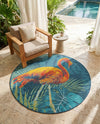 Seaside Haven Rugs Collection Area Rug -  Tidepool Round Multi  lifestyle 50