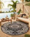 Urban Oasis Rugs Collection Area Rug -  Penthouse (Charcoal Gray) Round Charcoal Gray  lifestyle 82