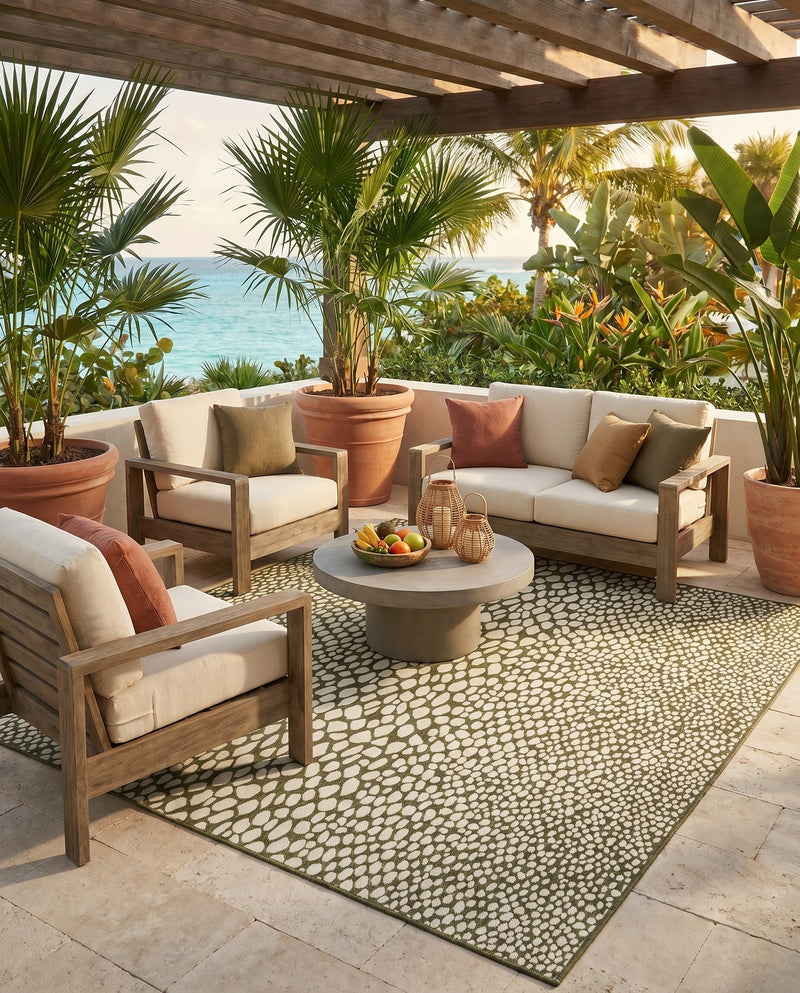 Urban Oasis Rugs Collection Area Rug -  Terrace (Green) Square Green  lifestyle 50