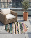Urban Terrace Collection Area Rug -  Capri Round Multi  lifestyle 22